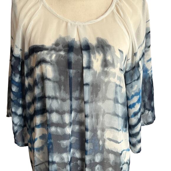 Christopher Banks Sheer Tie Dye Top Size XL - Picture 4 of 6